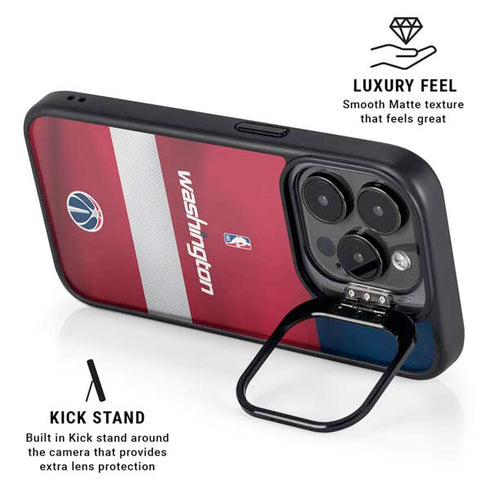 NBA Washington Wizards Jersey iPhone 15 Pro Max Kickstand Case